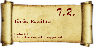 Törös Rozália névjegykártya