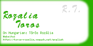 rozalia toros business card
