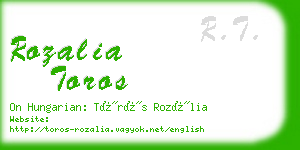 rozalia toros business card